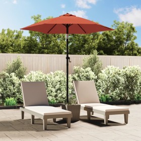 Sombrilla de aluminio color terracota 200x224 cm de , Sombrillas - Ref: Foro24-47209, Precio: 46,25 €, Descuento: %