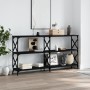 Mesa consola madera de ingeniería negra 156x28x80,5 cm de , Mesas auxiliares - Ref: Foro24-835424, Precio: 80,63 €, Descuento...