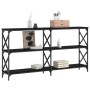 Mesa consola madera de ingeniería negra 156x28x80,5 cm de , Mesas auxiliares - Ref: Foro24-835424, Precio: 80,63 €, Descuento...