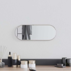 Comprar Espejo de pared ovalado plateado 40x15 cm