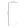 Espejo de pared ovalado plateado 40x15 cm | Foro24.es | Tu tienda online para hogar, jardín y más Foro24.es
