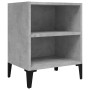 Mesita de noche con patas metal gris hormigón 40x30x50 cm de , Mesitas de noche - Ref: Foro24-805805, Precio: 31,62 €, Descue...