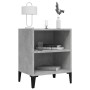 Mesita de noche con patas metal gris hormigón 40x30x50 cm de , Mesitas de noche - Ref: Foro24-805805, Precio: 31,62 €, Descue...