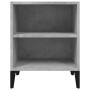 Mesita de noche con patas metal gris hormigón 40x30x50 cm de , Mesitas de noche - Ref: Foro24-805805, Precio: 31,62 €, Descue...
