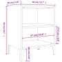 Mesita de noche con patas metal gris hormigón 40x30x50 cm de , Mesitas de noche - Ref: Foro24-805805, Precio: 31,62 €, Descue...