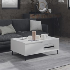 Mesa de centro madera contrachapada blanco 90x60x35 cm de , Mesas de centro - Ref: Foro24-806004, Precio: 68,29 €, Descuento: %