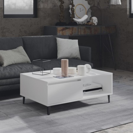Mesa de centro madera contrachapada blanco 90x60x35 cm de , Mesas de centro - Ref: Foro24-806004, Precio: 68,29 €, Descuento: %