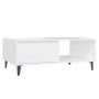 Mesa de centro madera contrachapada blanco 90x60x35 cm de , Mesas de centro - Ref: Foro24-806004, Precio: 68,29 €, Descuento: %