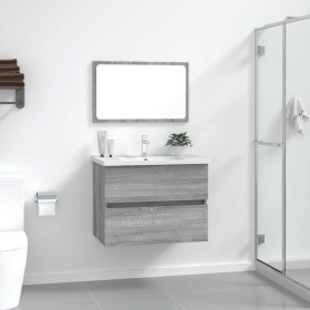 Set de muebles de baño 2 pzas madera contrachapada gris sonoma de , Muebles de baño - Ref: Foro24-815736, Precio: 75,69 €, De...