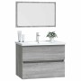 Set de muebles de baño 2 pzas madera contrachapada gris sonoma de , Muebles de baño - Ref: Foro24-815736, Precio: 75,69 €, De...