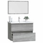 Set de muebles de baño 2 pzas madera contrachapada gris sonoma de , Muebles de baño - Ref: Foro24-815736, Precio: 75,69 €, De...