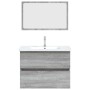 Set de muebles de baño 2 pzas madera contrachapada gris sonoma de , Muebles de baño - Ref: Foro24-815736, Precio: 75,69 €, De...