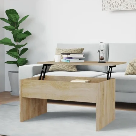 Mesa de centro madera ingeniería roble Sonoma 80x50,5x41,5 cm de vidaXL, Mesas de centro - Ref: Foro24-809641, Precio: 66,56 ...