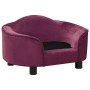 Sofá para perros felpa borgoña 67x47x36 cm de , Camas para perros - Ref: Foro24-171089, Precio: 85,83 €, Descuento: %