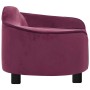 Sofá para perros felpa borgoña 67x47x36 cm de , Camas para perros - Ref: Foro24-171089, Precio: 85,83 €, Descuento: %