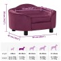 Sofá para perros felpa borgoña 67x47x36 cm de , Camas para perros - Ref: Foro24-171089, Precio: 85,83 €, Descuento: %