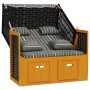 Silla Strandkorb con cojines ratán sintético madera negro gris | Foro24.es | Tu tienda online para hogar, jardín y más Foro24.es