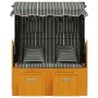 Silla Strandkorb con cojines ratán sintético madera negro gris | Foro24.es | Tu tienda online para hogar, jardín y más Foro24.es