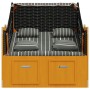 Silla Strandkorb con cojines ratán sintético madera negro gris | Foro24.es | Tu tienda online para hogar, jardín y más Foro24.es
