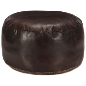 Puf marrón oscuro 60x30 cm cuero auténtico de cabra de , Otomanas - Ref: Foro24-248139, Precio: 136,56 €, Descuento: %