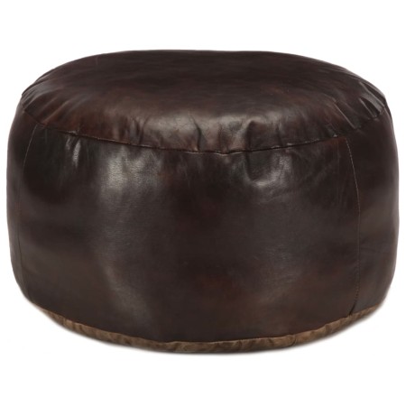 Puf marrón oscuro 60x30 cm cuero auténtico de cabra de , Otomanas - Ref: Foro24-248139, Precio: 136,56 €, Descuento: %