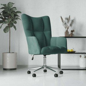 Silla de relajación de terciopelo verde oscuro en Sillones | Comprar online en Foru.es