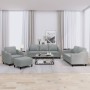 Juego de sofás con cojines 4 piezas tela gris claro de , Sofás - Ref: Foro24-3201778, Precio: 636,00 €, Descuento: %