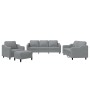 Juego de sofás con cojines 4 piezas tela gris claro de , Sofás - Ref: Foro24-3201778, Precio: 636,00 €, Descuento: %