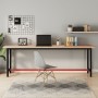 Banco de trabajo madera maciza de haya y metal 220x55x81,5 cm de , Mesas de trabajo - Ref: Foro24-3188908, Precio: 252,42 €, ...