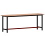 Banco de trabajo madera maciza de haya y metal 220x55x81,5 cm de , Mesas de trabajo - Ref: Foro24-3188908, Precio: 252,42 €, ...