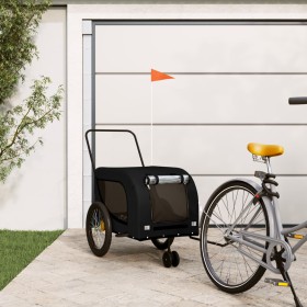 Remolque de bicicleta mascotas hierro tela Oxford negro de , Cochecitos para mascotas - Ref: Foro24-94031, Precio: 88,79 €, D...