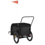 Remolque de bicicleta mascotas hierro tela Oxford negro de , Cochecitos para mascotas - Ref: Foro24-94031, Precio: 88,79 €, D...