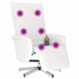 Sillón reclinable masaje con reposapiés cuero sintético blanco | Foro24.es | Tu tienda online para hogar, jardín y más Foro24.es