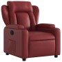 Sillón reclinable de cuero sintético rojo tinto de , Sillones - Ref: Foro24-372431, Precio: 218,76 €, Descuento: %