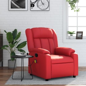 Sillón de masaje reclinable cuero sintético rojo de , Sillones - Ref: Foro24-373572, Precio: 222,69 €, Descuento: %