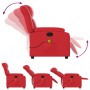 Sillón de masaje reclinable cuero sintético rojo de , Sillones - Ref: Foro24-373572, Precio: 222,69 €, Descuento: %