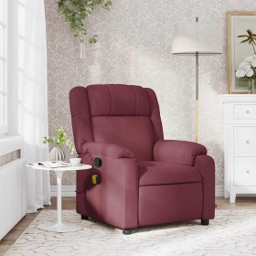 Sillón de masaje reclinable de tela color vino tinto de , Sillones - Ref: Foro24-373551, Precio: 188,71 €, Descuento: %