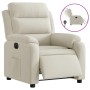 Sillón reclinable eléctrico de terciopelo blanco crema de , Sillones - Ref: Foro24-3205079, Precio: 277,10 €, Descuento: -5%%