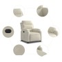 Sillón reclinable eléctrico de terciopelo blanco crema de , Sillones - Ref: Foro24-3205079, Precio: 277,10 €, Descuento: -5%%