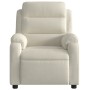Sillón reclinable eléctrico de terciopelo blanco crema de , Sillones - Ref: Foro24-3205079, Precio: 277,10 €, Descuento: -5%%