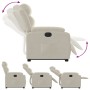 Sillón eléctrico reclinable elevable de terciopelo crema de , Sillones - Ref: Foro24-3205123, Precio: 338,38 €, Descuento: -5%%