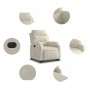Sillón eléctrico reclinable elevable de terciopelo crema de , Sillones - Ref: Foro24-3205123, Precio: 338,38 €, Descuento: -5%%