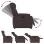 Sillón eléctrico reclinable elevable de tela marrón oscuro de , Sillones - Ref: Foro24-3205231, Precio: 331,41 €, Descuento: ...