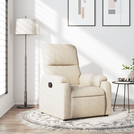 Sillón reclinable tela de microfibra beige de , Sillones - Ref: Foro24-373454, Precio: 244,99 €, Descuento: %