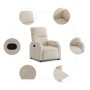 Sillón reclinable tela de microfibra beige de , Sillones - Ref: Foro24-373454, Precio: 244,99 €, Descuento: %