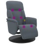 Sillón reclinable masaje con reposapiés terciopelo gris oscuro de , Sillones - Ref: Foro24-356694, Precio: 224,46 €, Descuent...