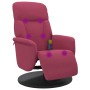 Sillón reclinable masaje con reposapiés terciopelo rojo tinto | Foro24.es | Tu tienda online para hogar, jardín y más Foro24.es