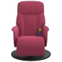 Sillón reclinable masaje con reposapiés terciopelo rojo tinto | Foro24.es | Tu tienda online para hogar, jardín y más Foro24.es
