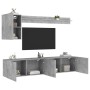 Muebles de TV de pared 5 pzas madera ingeniería gris hormigón de , Muebles TV - Ref: Foro24-3216499, Precio: 151,44 €, Descue...