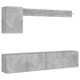 Muebles de TV de pared 5 pzas madera ingeniería gris hormigón de , Muebles TV - Ref: Foro24-3216499, Precio: 151,44 €, Descue...